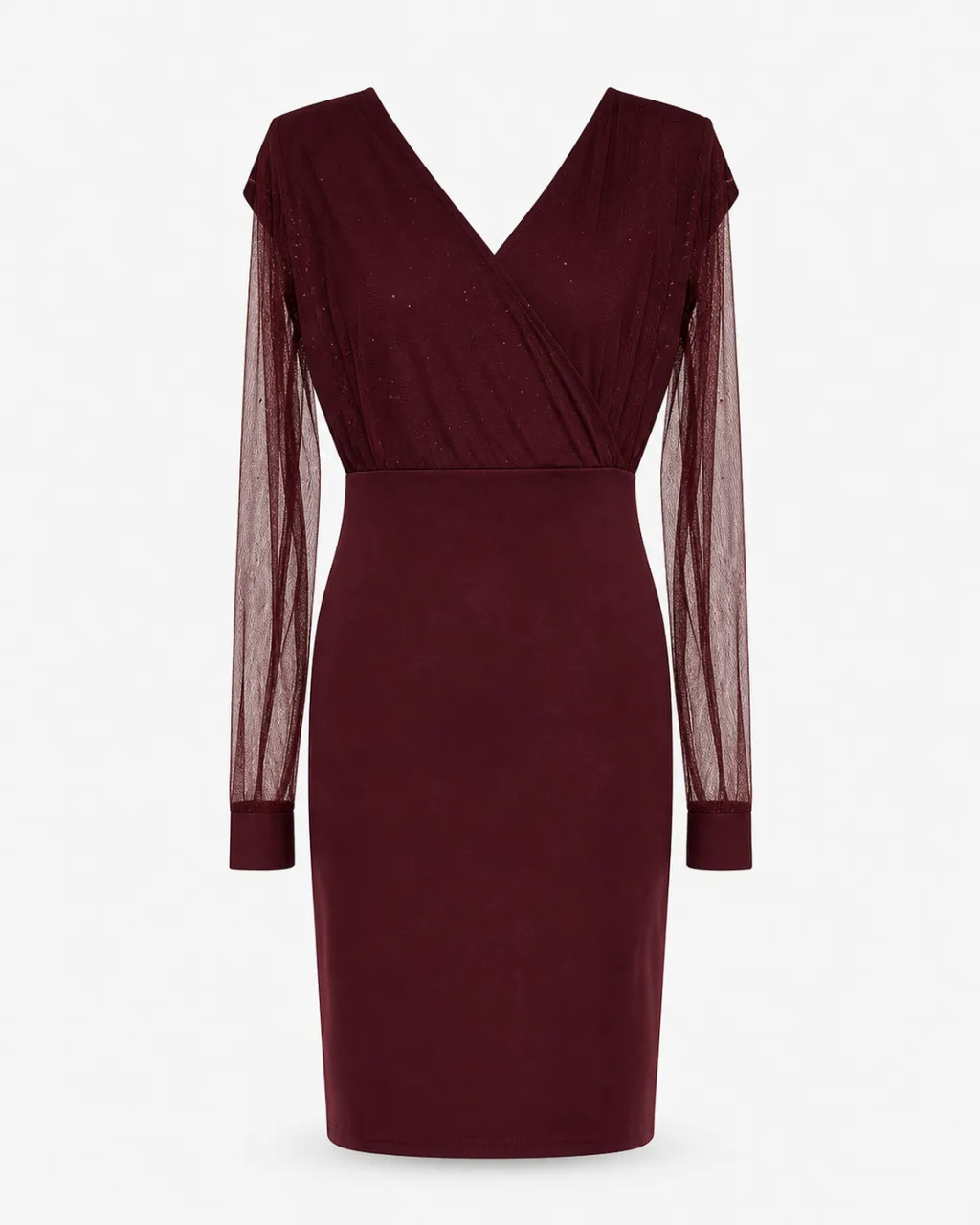 Glitter Tulle Wrap Mini Dress