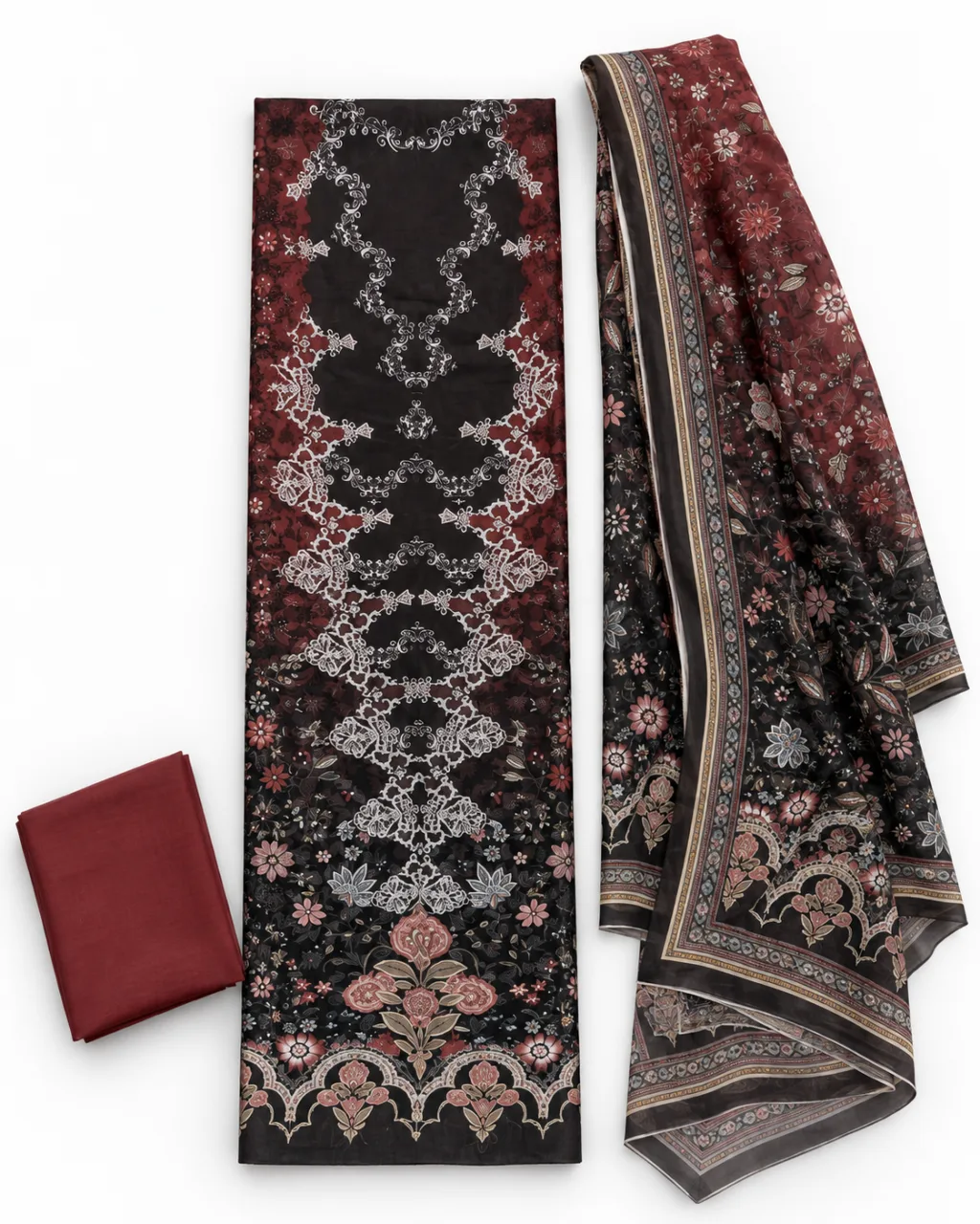 Zam Zam Burgundy Lace Cascade