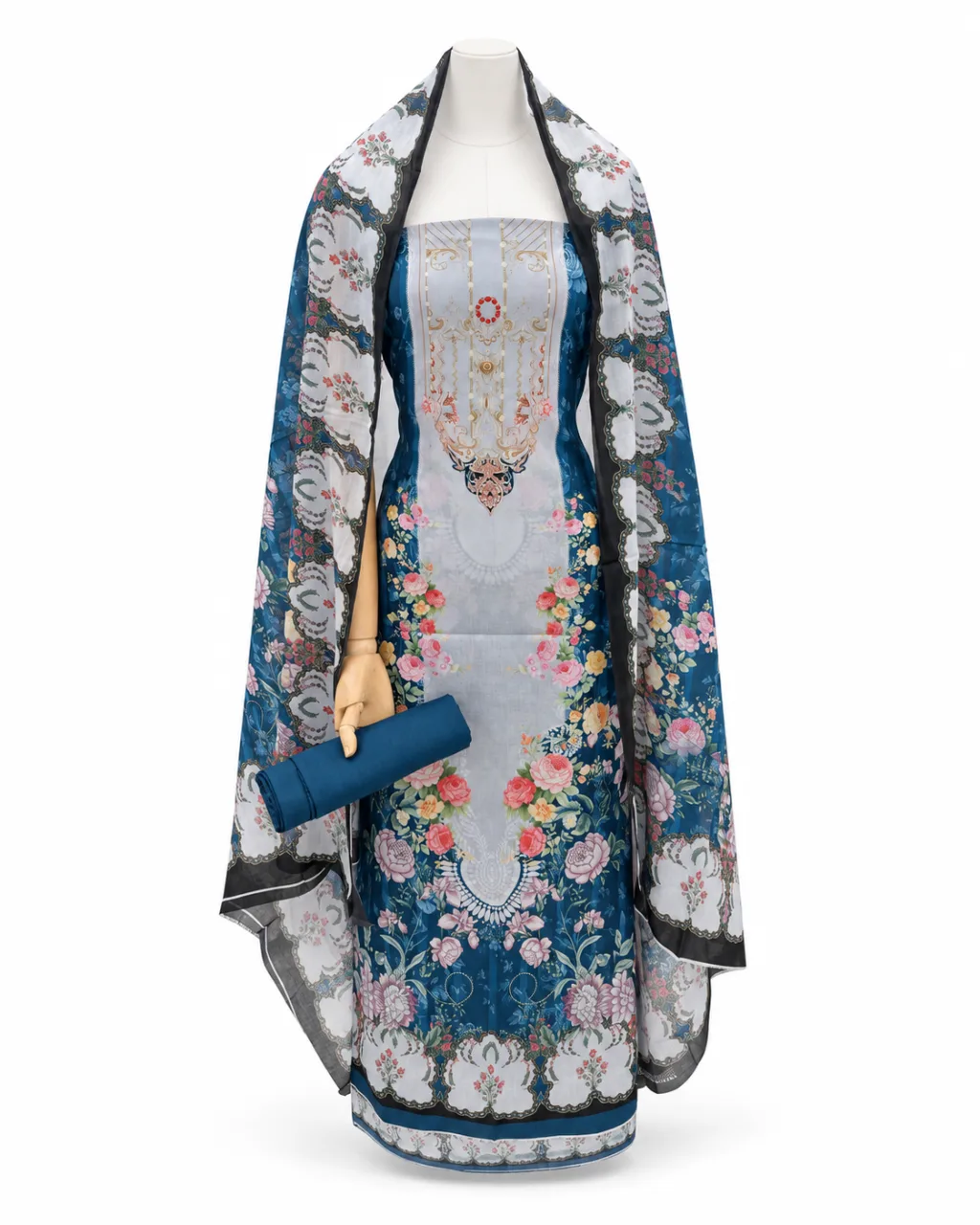 Zam Zam Indigo Damask Whisper