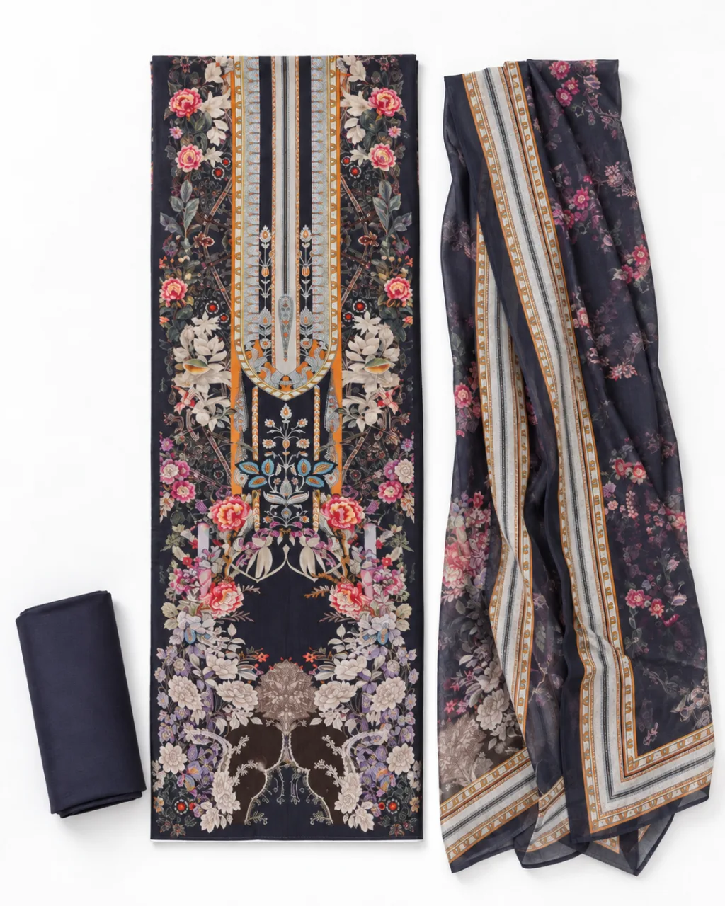 Zam Zam Mauve Rose Embroidery