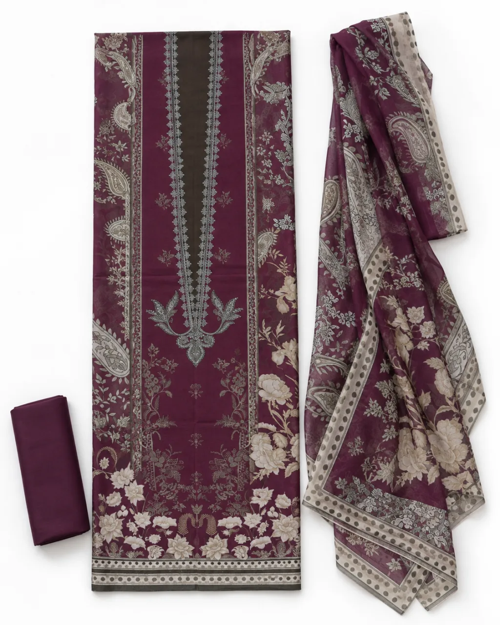 Zam Zam Plum Paisley Column
