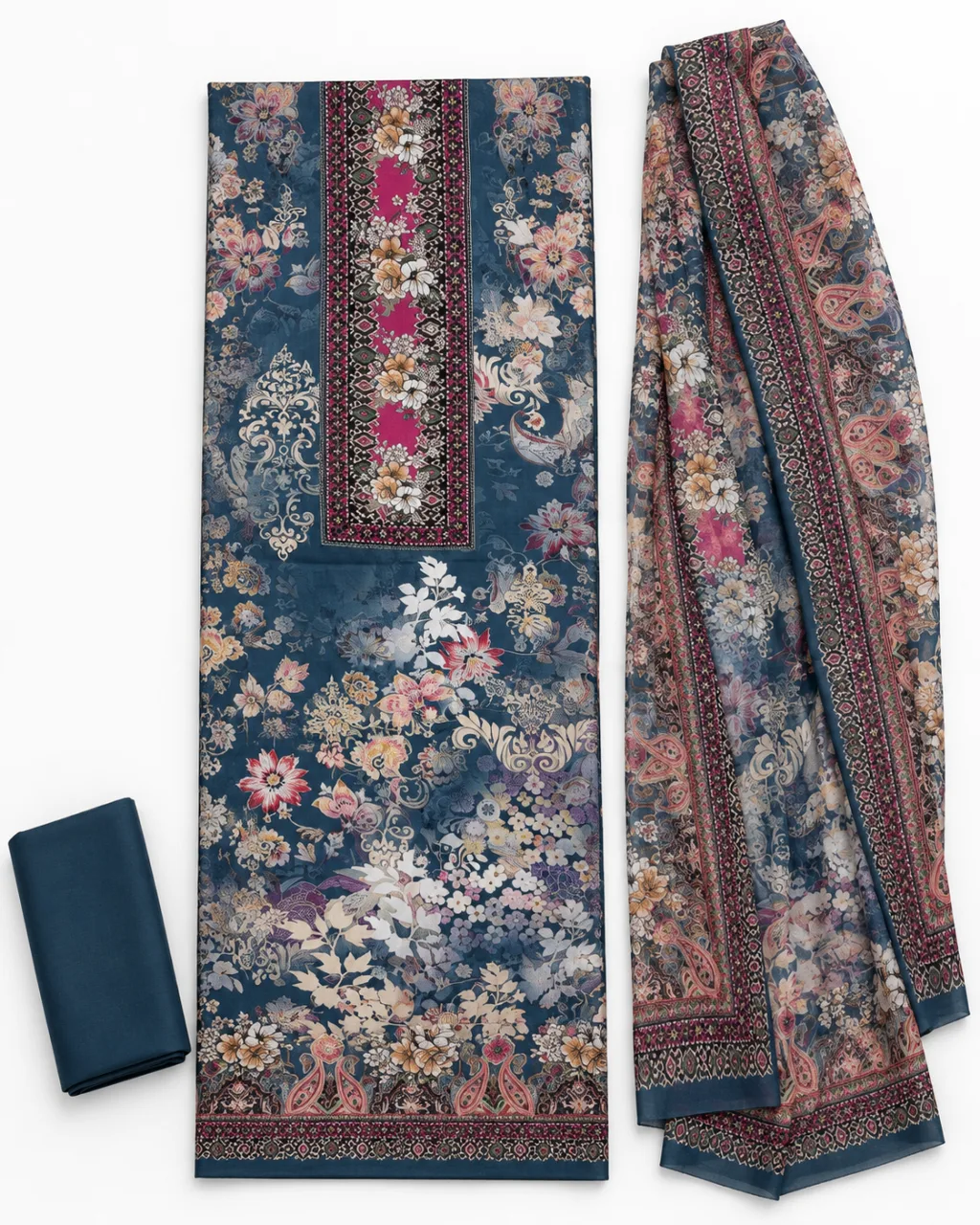 Zam Zam Slate Paisley Ribbon