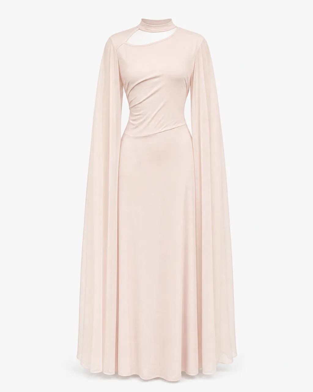Cape Sleeve Choker Maxi Gown