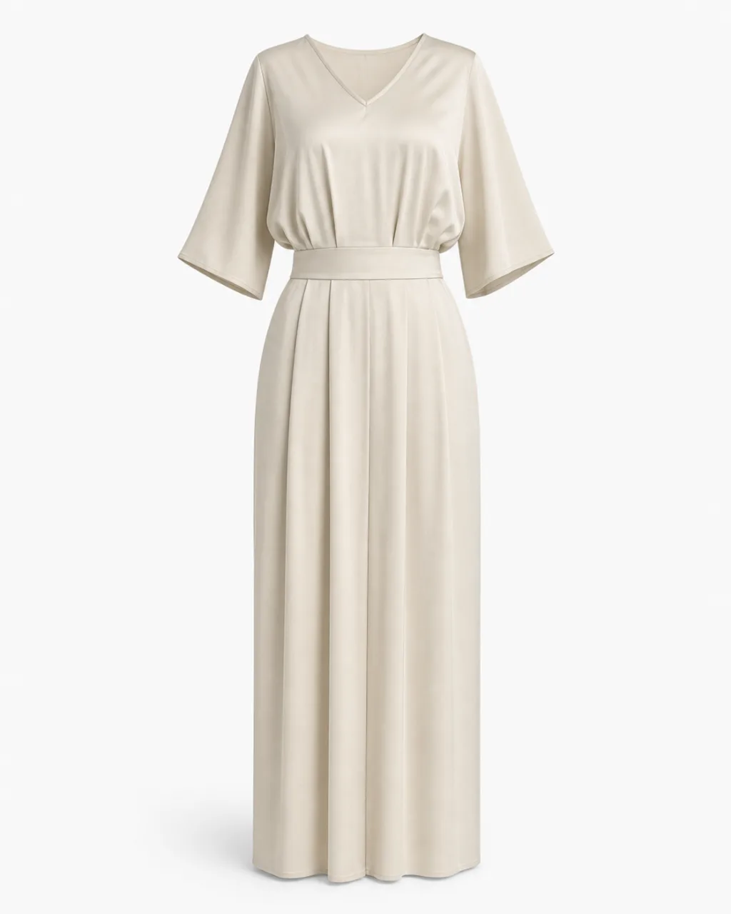 Kimono Sleeve V-Neck Maxi