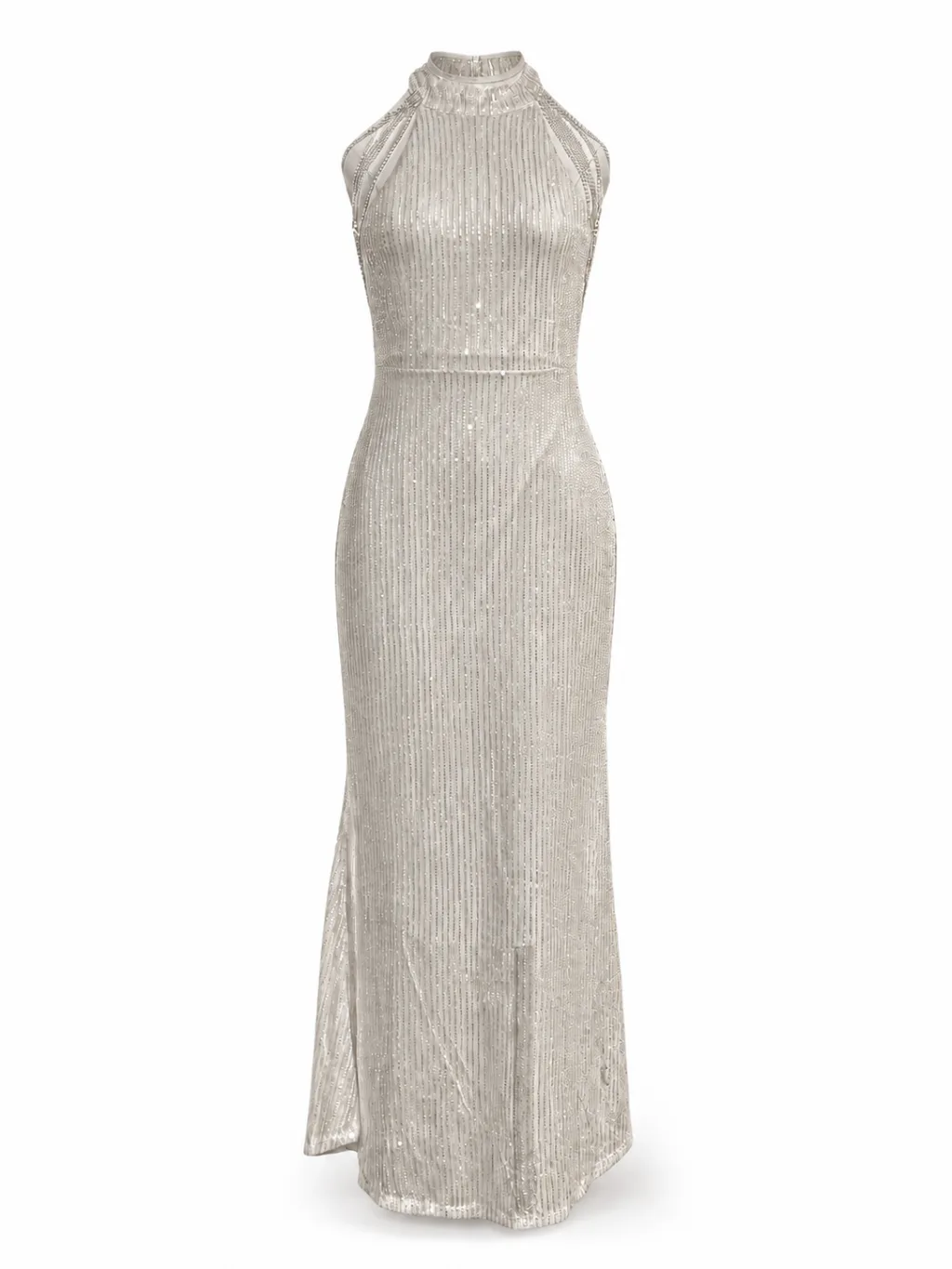 Halter Sequin Bodycon Gown