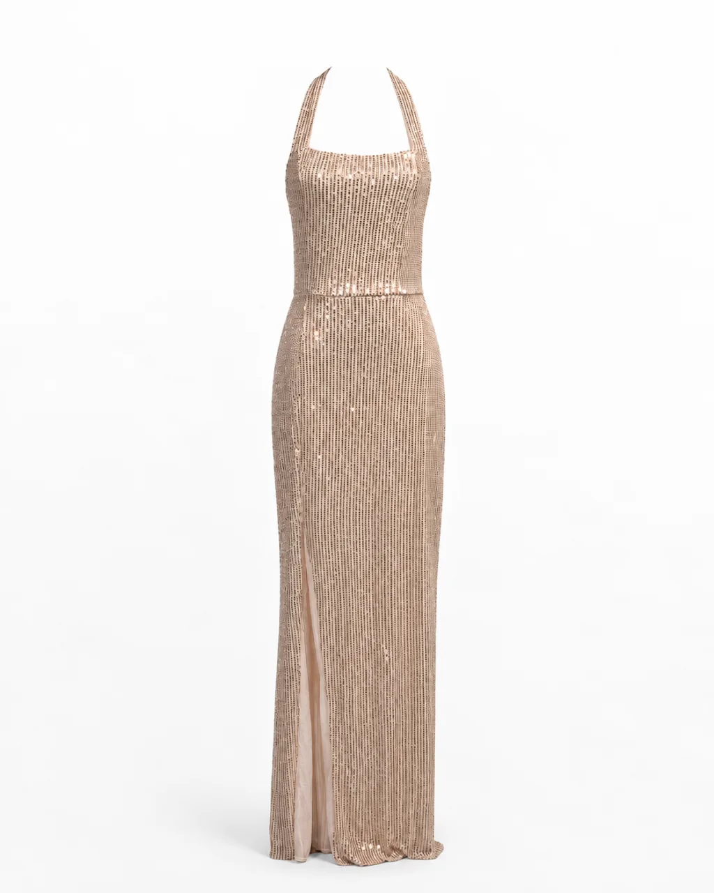 Halter Sequin Bodycon Gown
