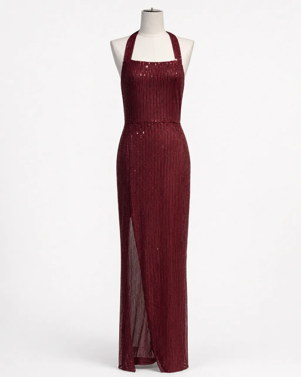 Halter Sequin Bodycon Gown