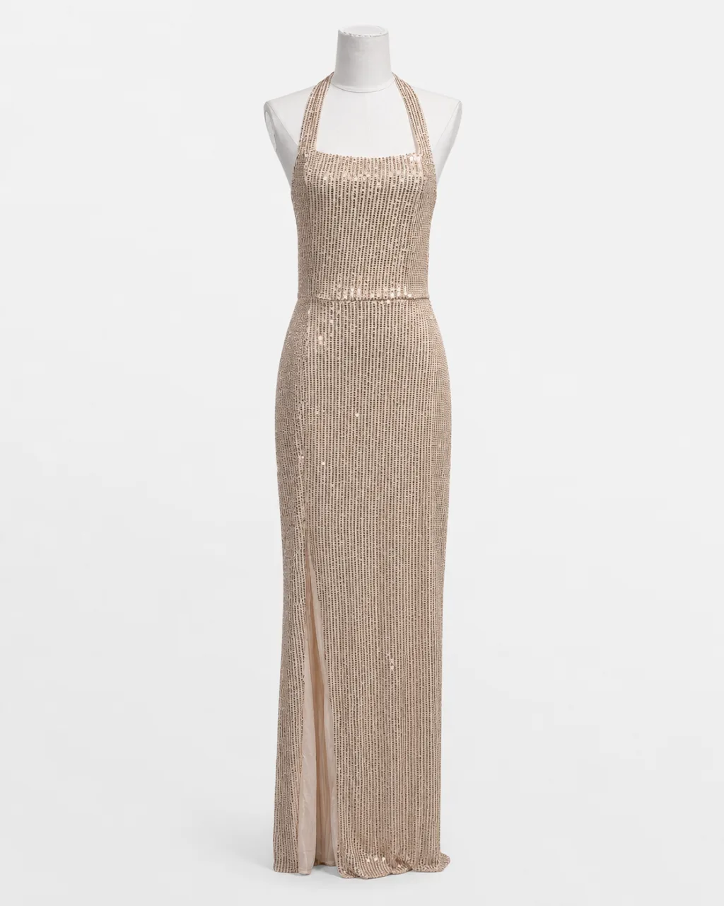 Halter Sequin Bodycon Gown