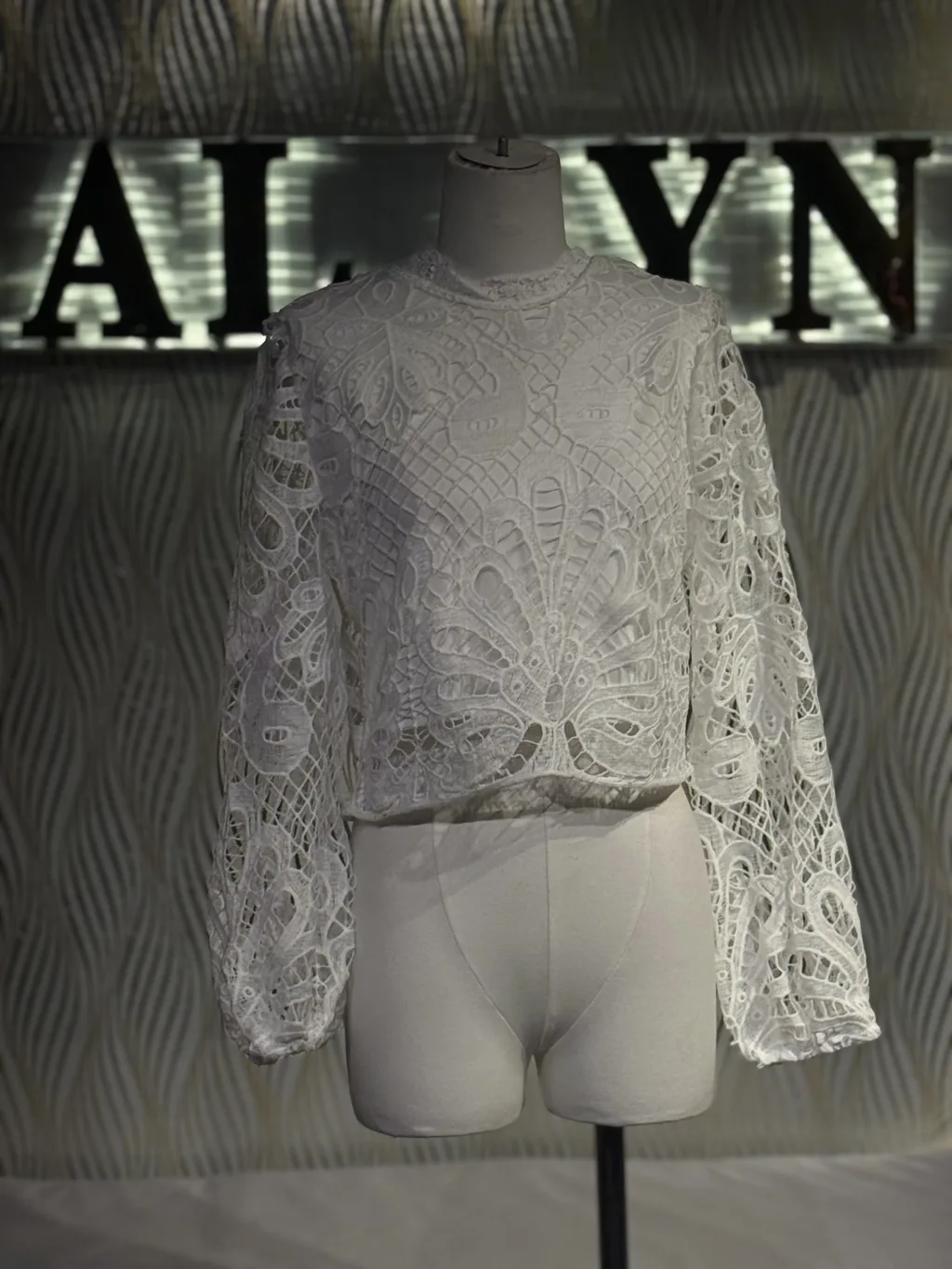 Cutwork Lace Crop Top