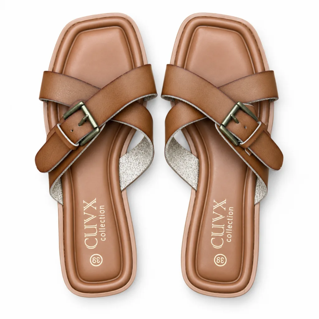 Buckle Strap Flat Sandals