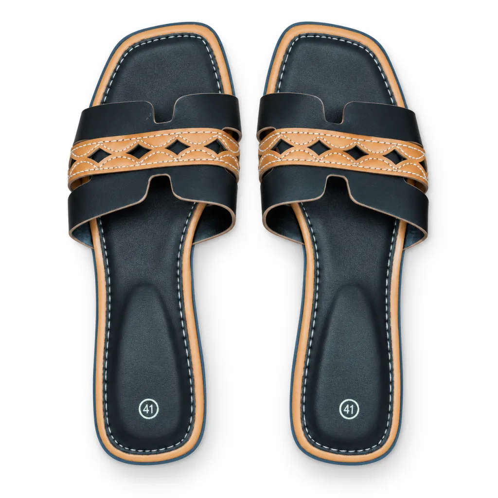 Decorative Strap Slide Sandals