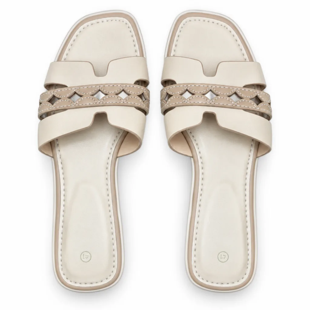 Decorative Strap Slide Sandals