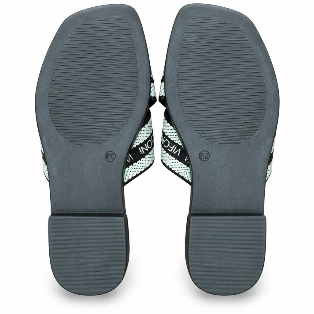 Cross-Strap Slide Sandals