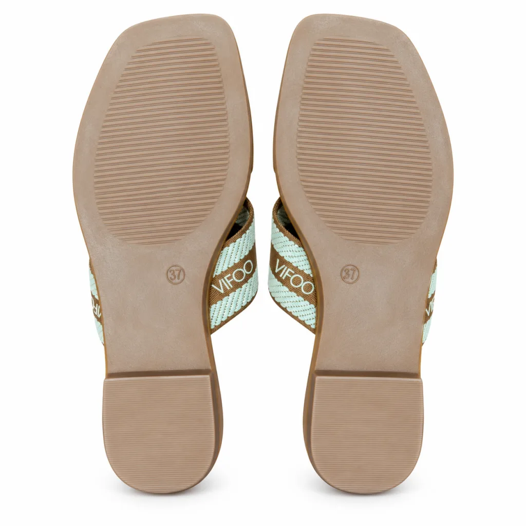 Cross-Strap Slide Sandals