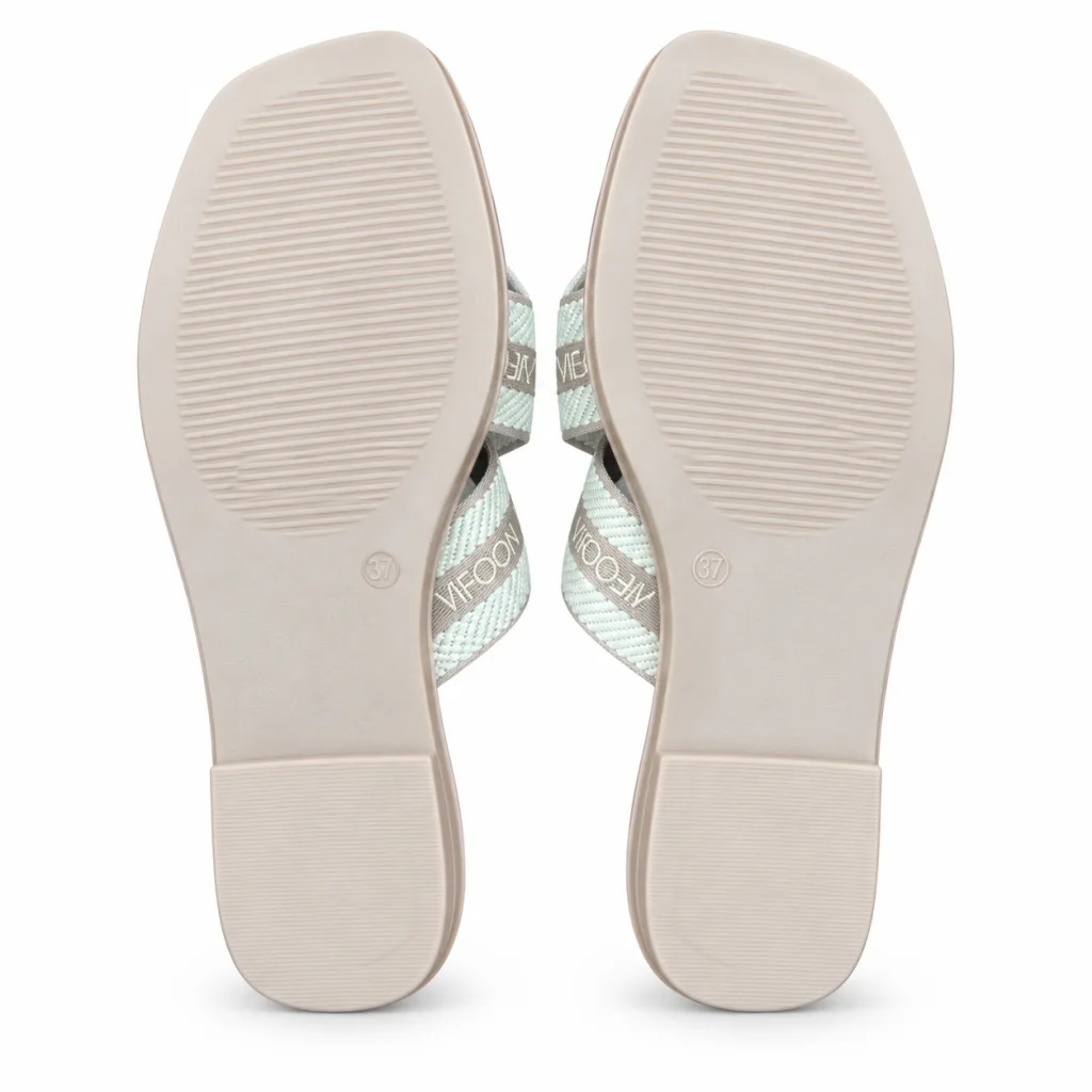 Cross-Strap Slide Sandals