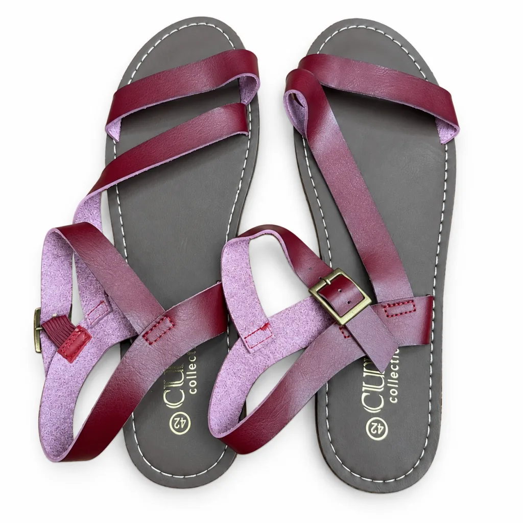Buckle-Ankle Strappy Flat Sandals