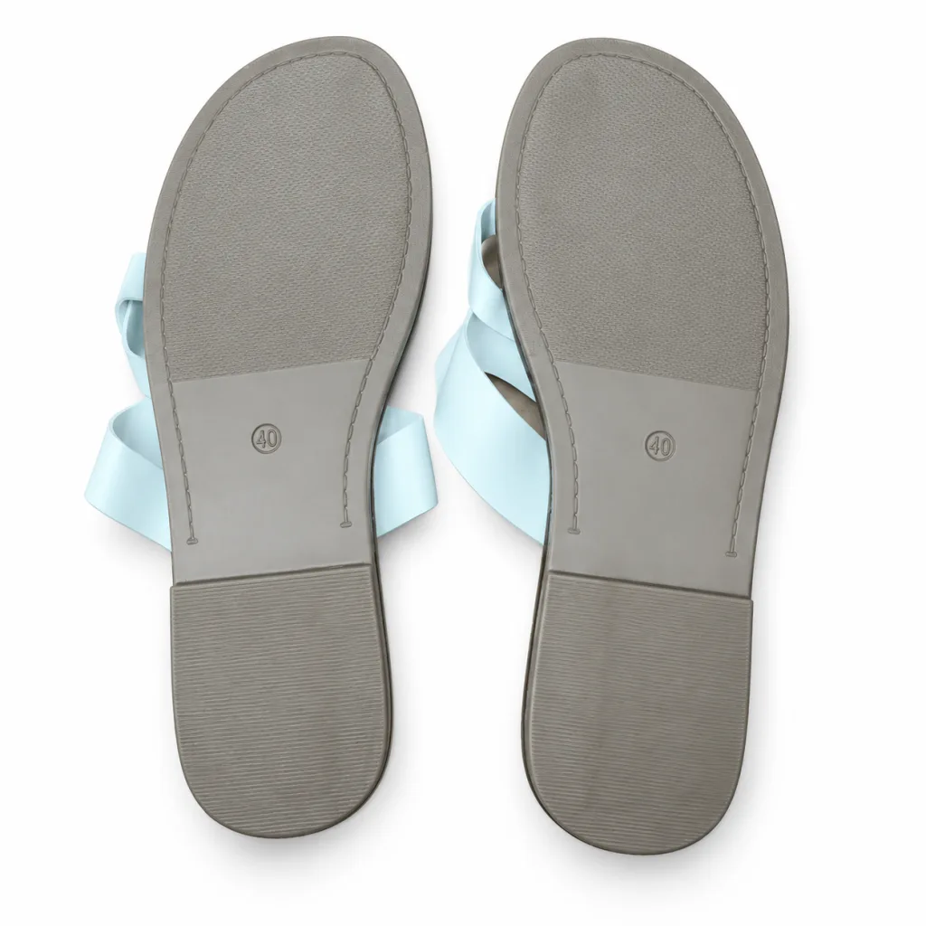 Asymmetric Strap Flat Slide Sandals
