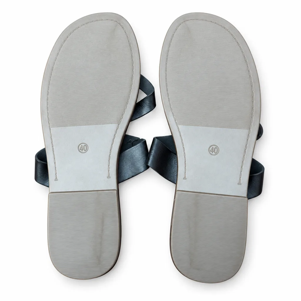Asymmetric Strap Flat Slide Sandals