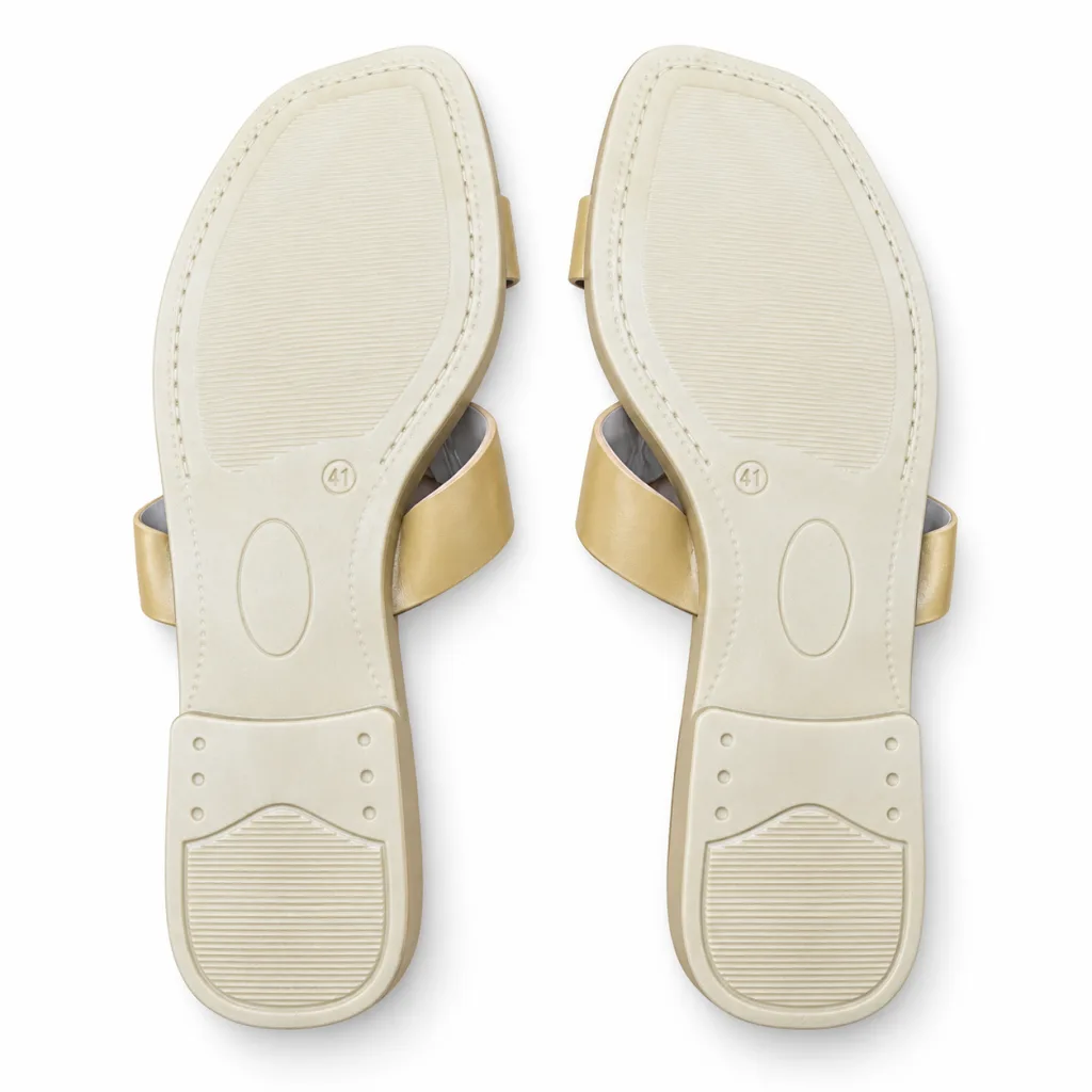 Double-Buckle Cross-Strap Flat Slides