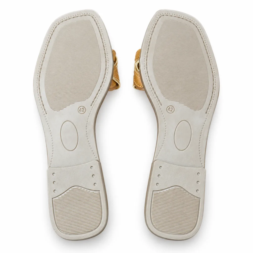 Braided-Strap Flat Slide Sandals