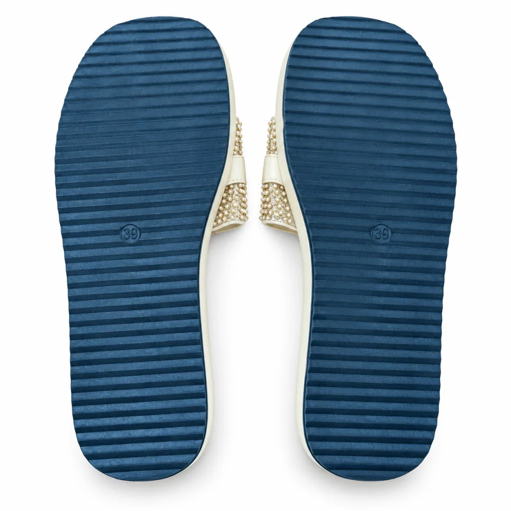 Rhinestone Double-Band Buckle Slides