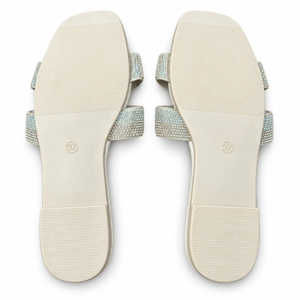 Geometric Cutout Rhinestone Slides