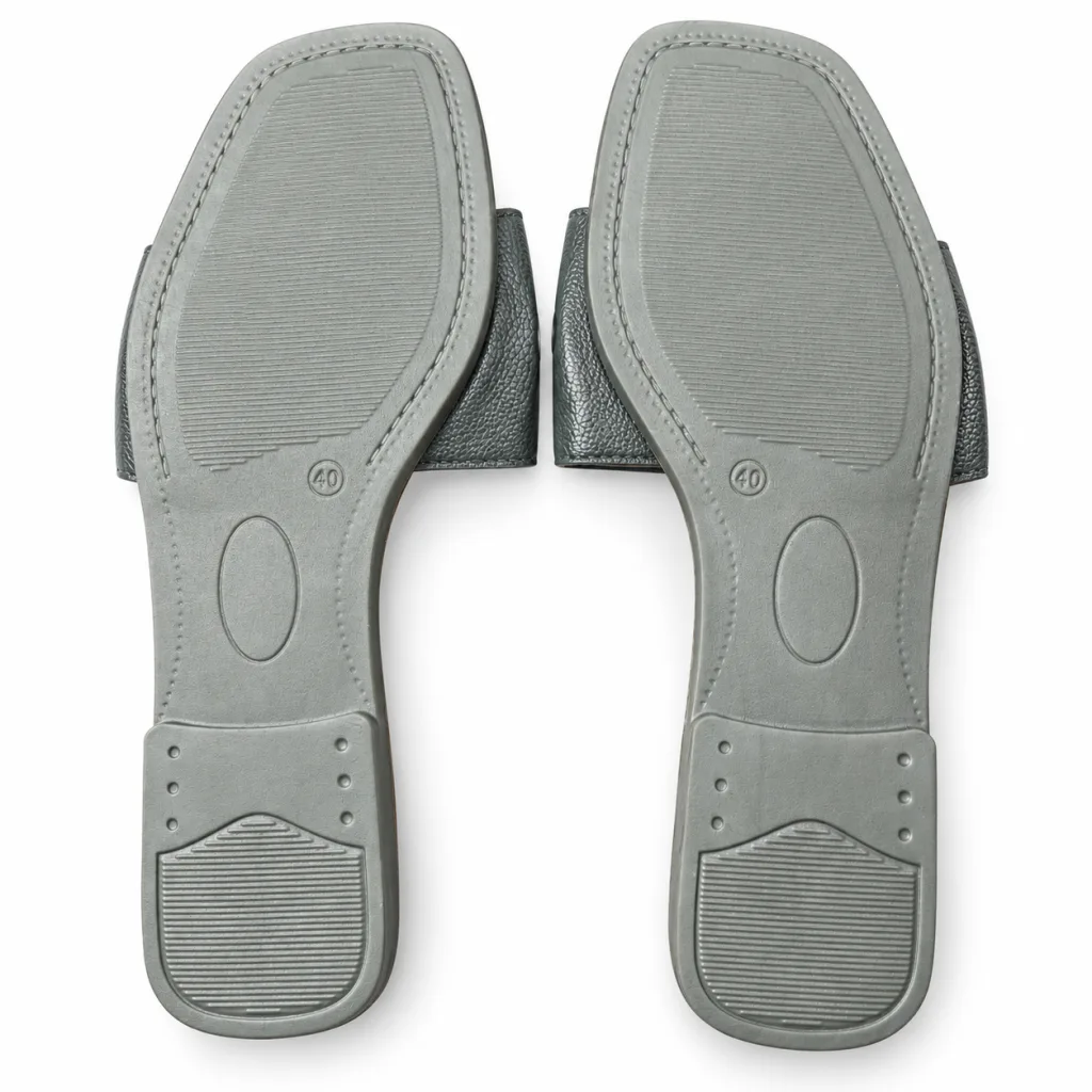 Double-Band Buckle Flat Slides