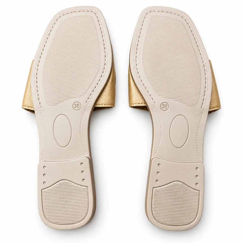 Double-Band Buckle Flat Slides