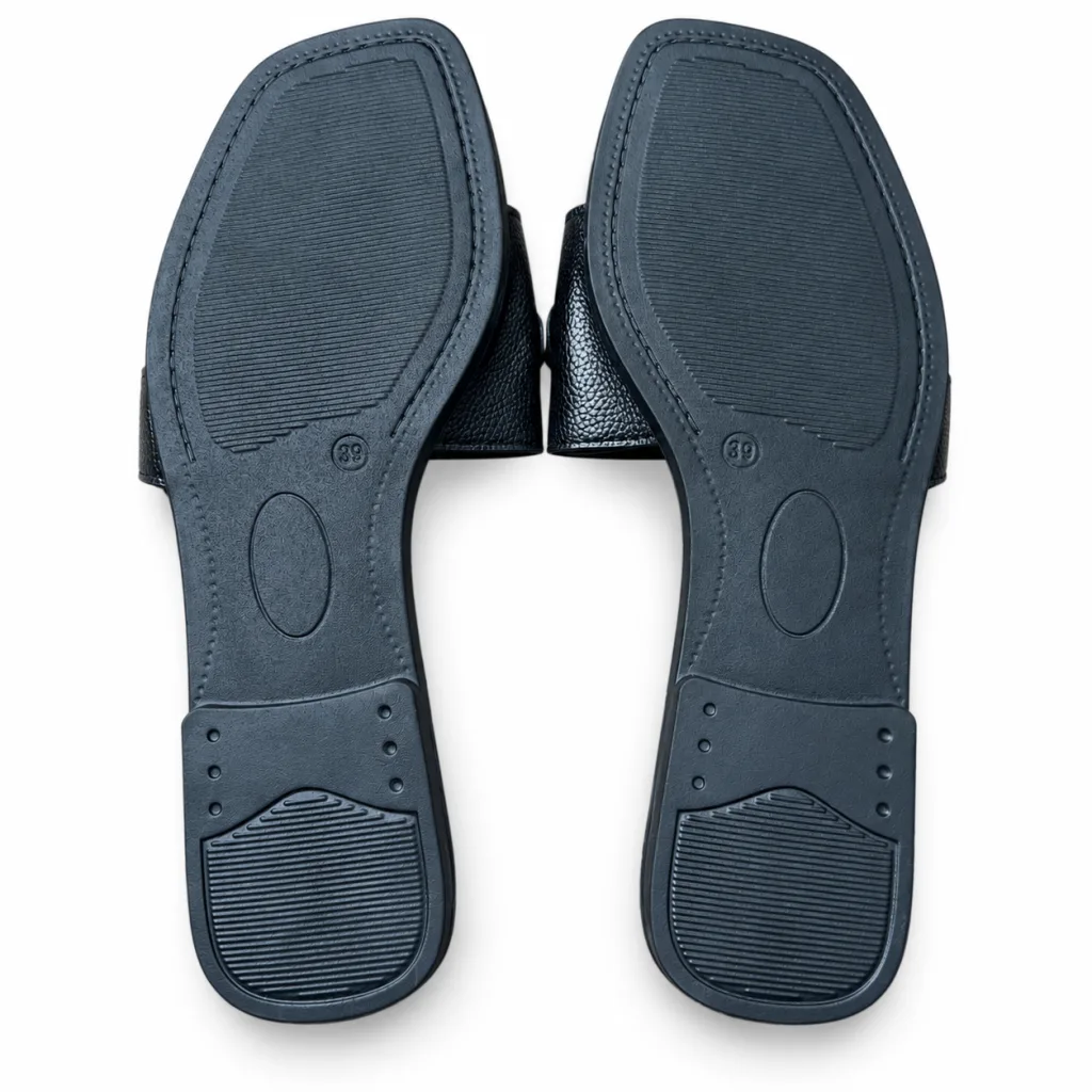 Double-Band Buckle Flat Slides