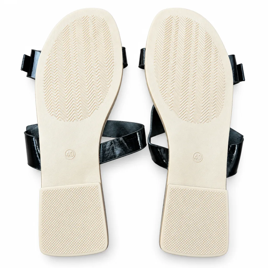 Metallic Double-Buckle Flat Slides