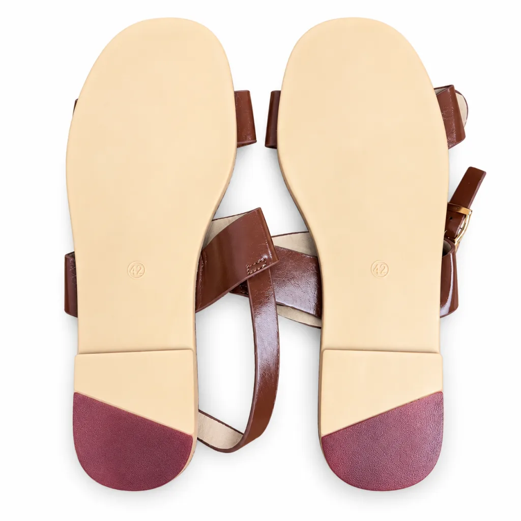 Double-Band Buckle Ankle-Strap Sandals
