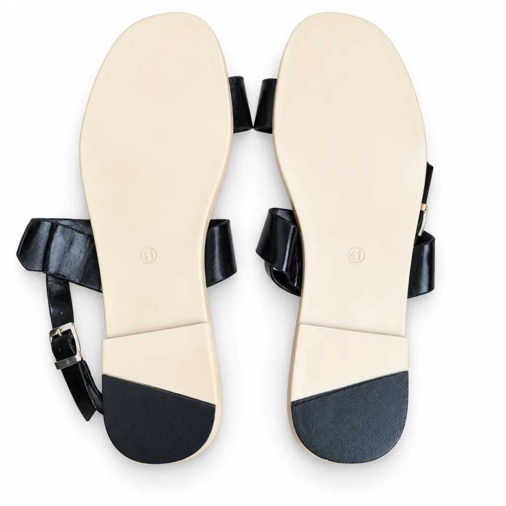Double-Band Buckle Ankle-Strap Sandals