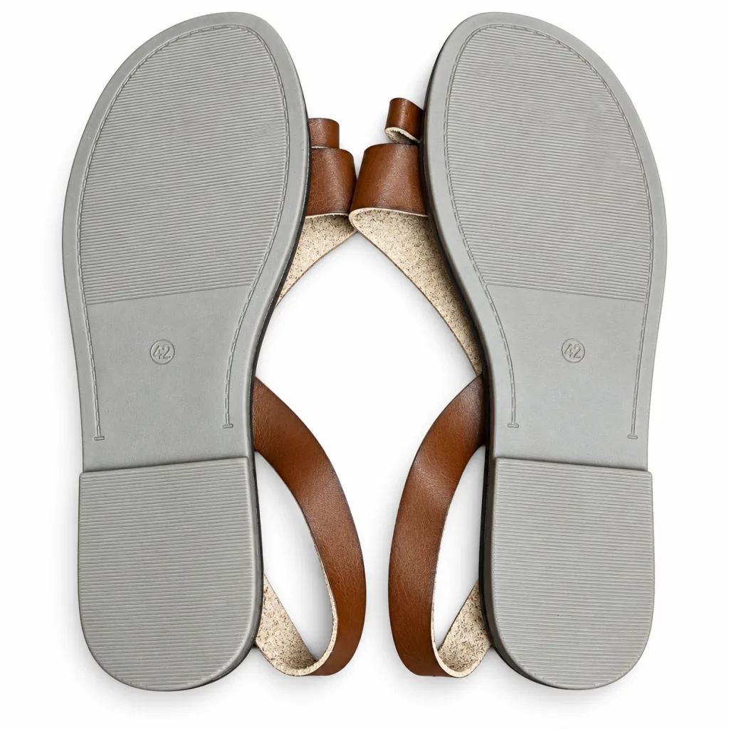Slim-Strap Ankle-Buckle Flat Sandals