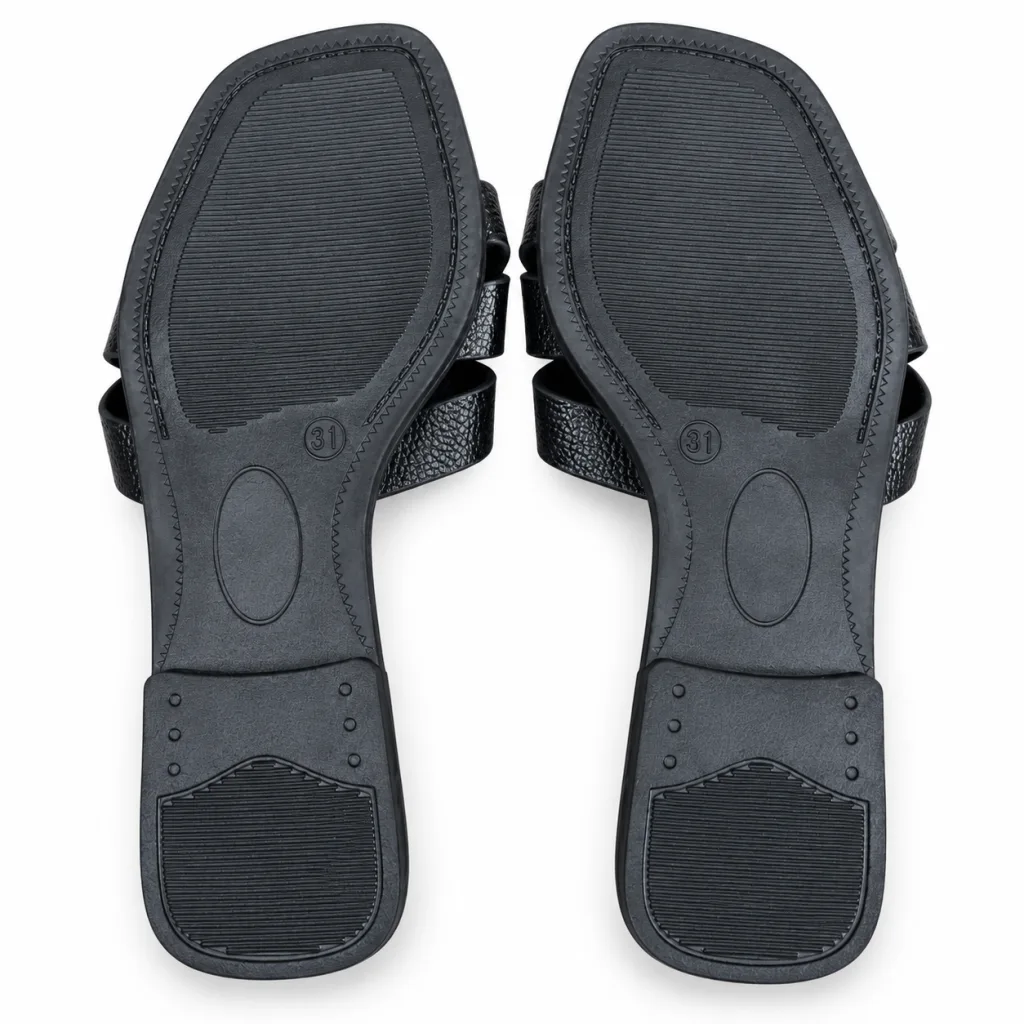 Woven Cross-Strap Flat Slide Sandals