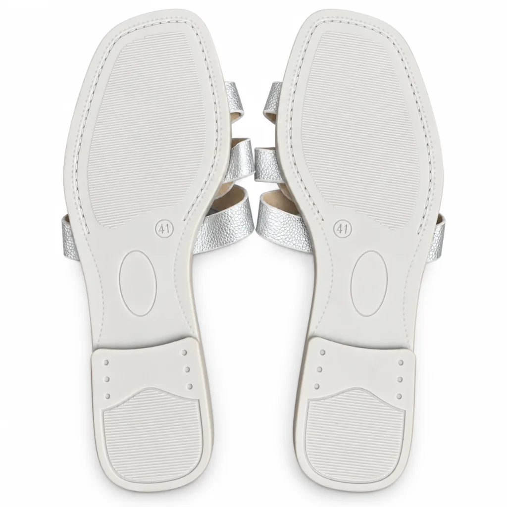 Textured Woven-Strap Flat Slides