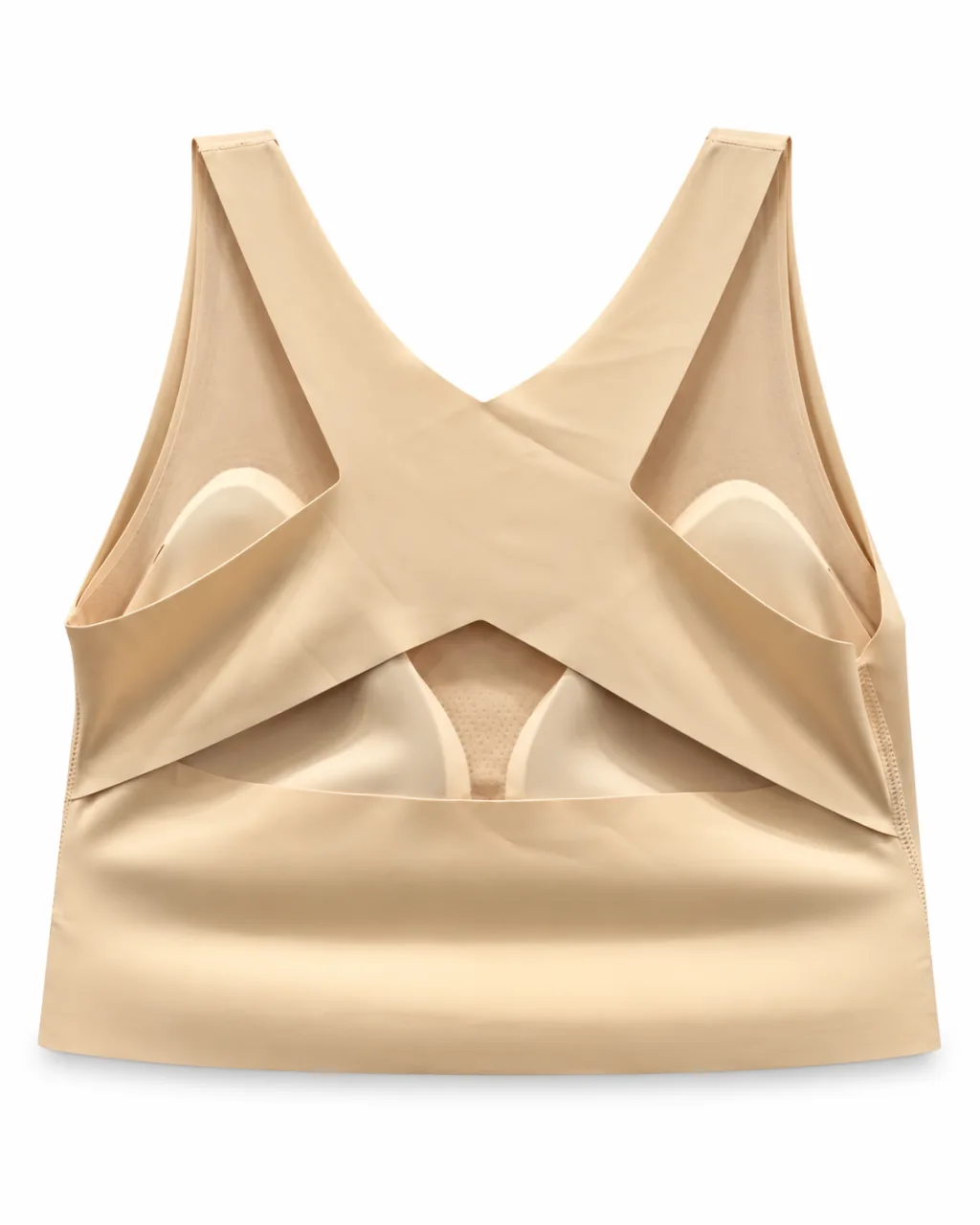 Padded Bra with Wide Straps and Hook-and-Eye Closure
