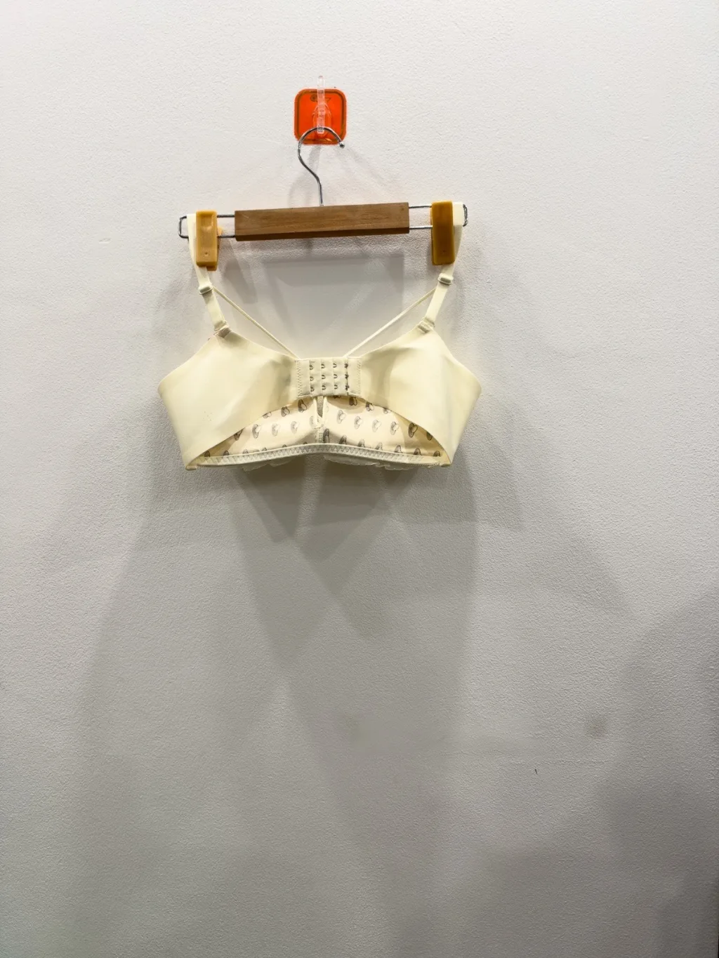 Textured Bra with Sheer Panels and Ruffled Trim