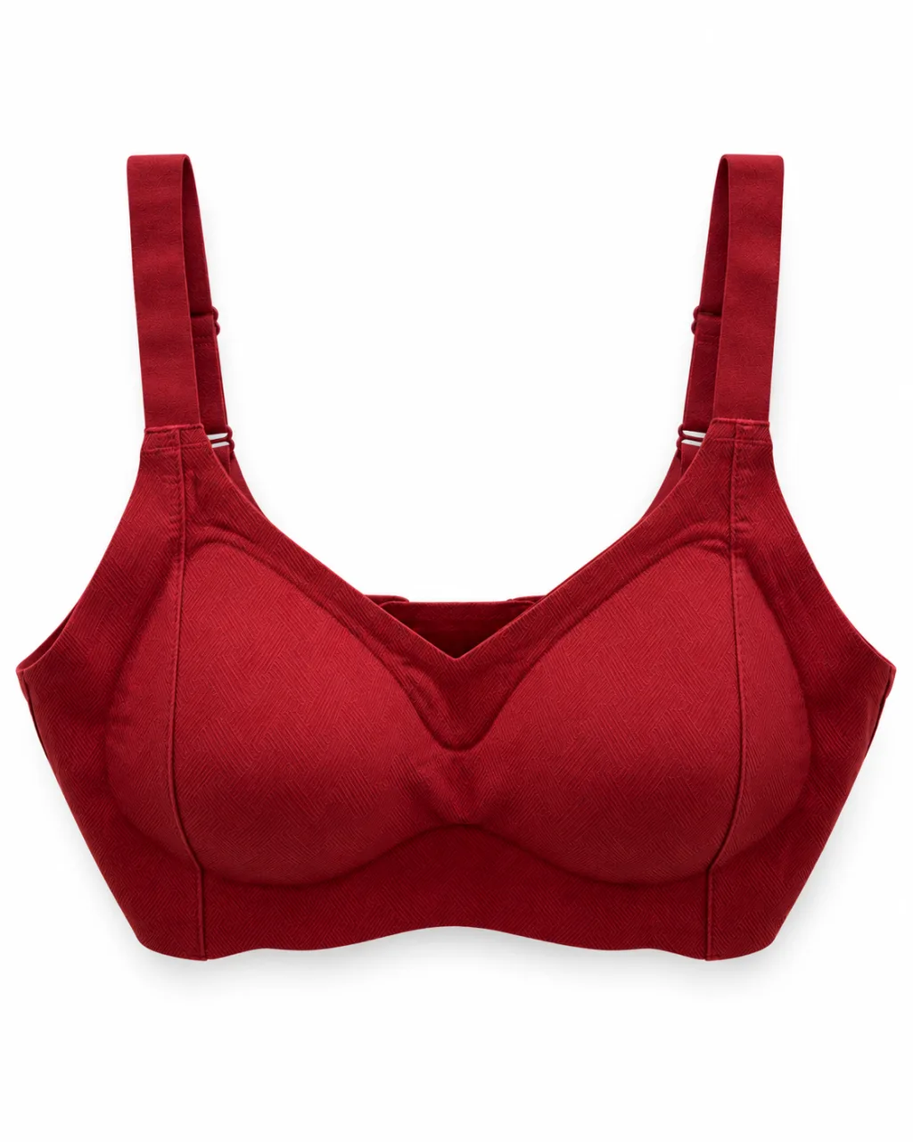 Textured Molded-Cup Bra with Adjustable Straps