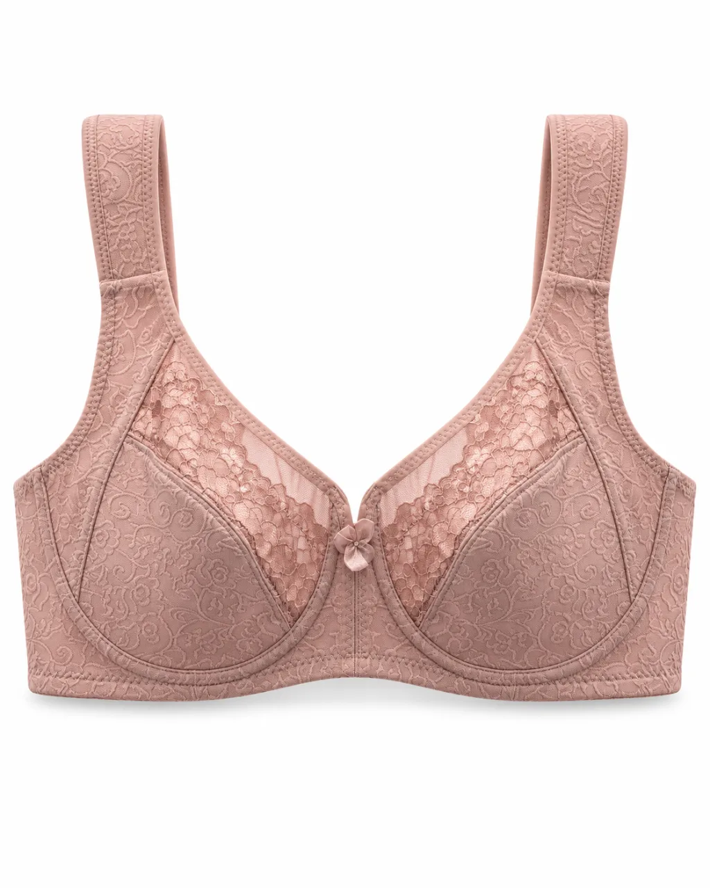 Lace Full-Cup Bra with Wide Straps