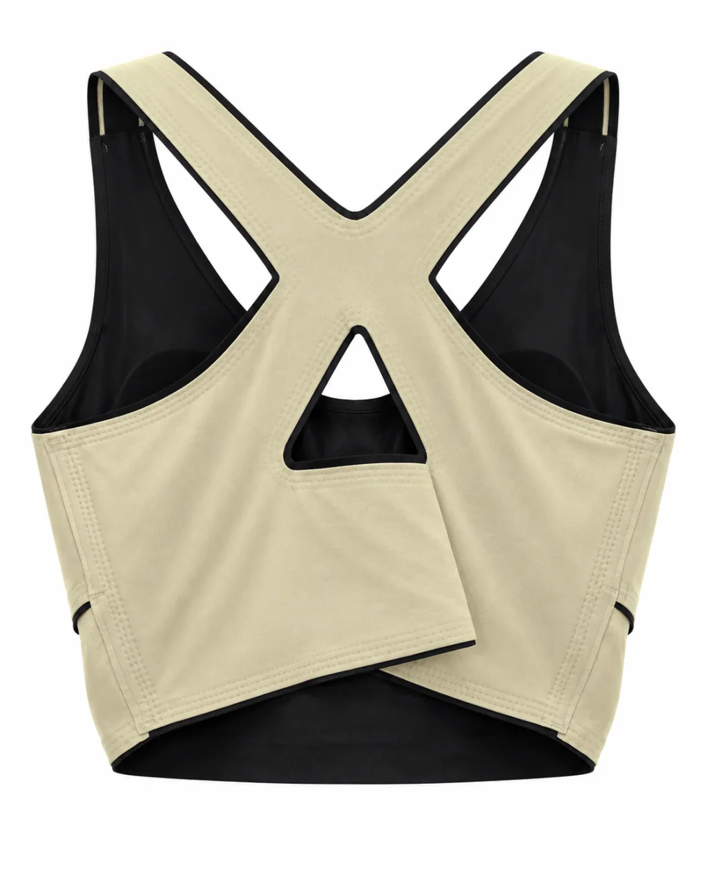 Padded Cross-Back Bra with Wraparound Bands