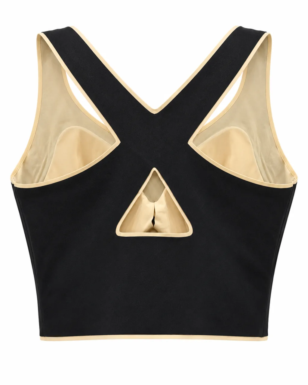 Padded Cross-Back Bra with Wraparound Bands