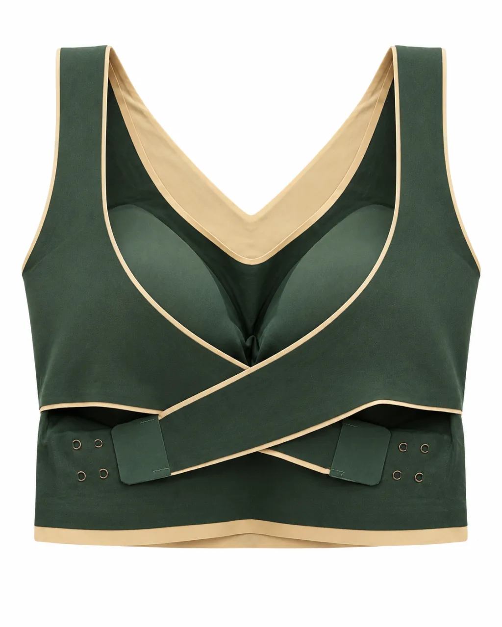 Padded Cross-Back Bra with Wraparound Bands