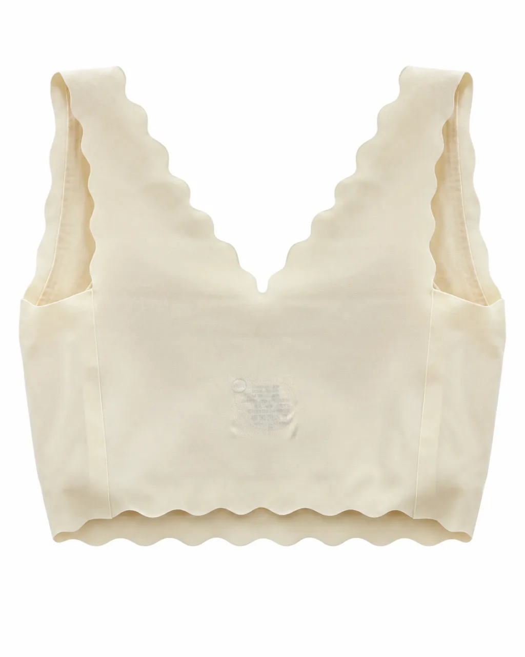 Wide-Strap Scalloped Padded Bra - Style 6009