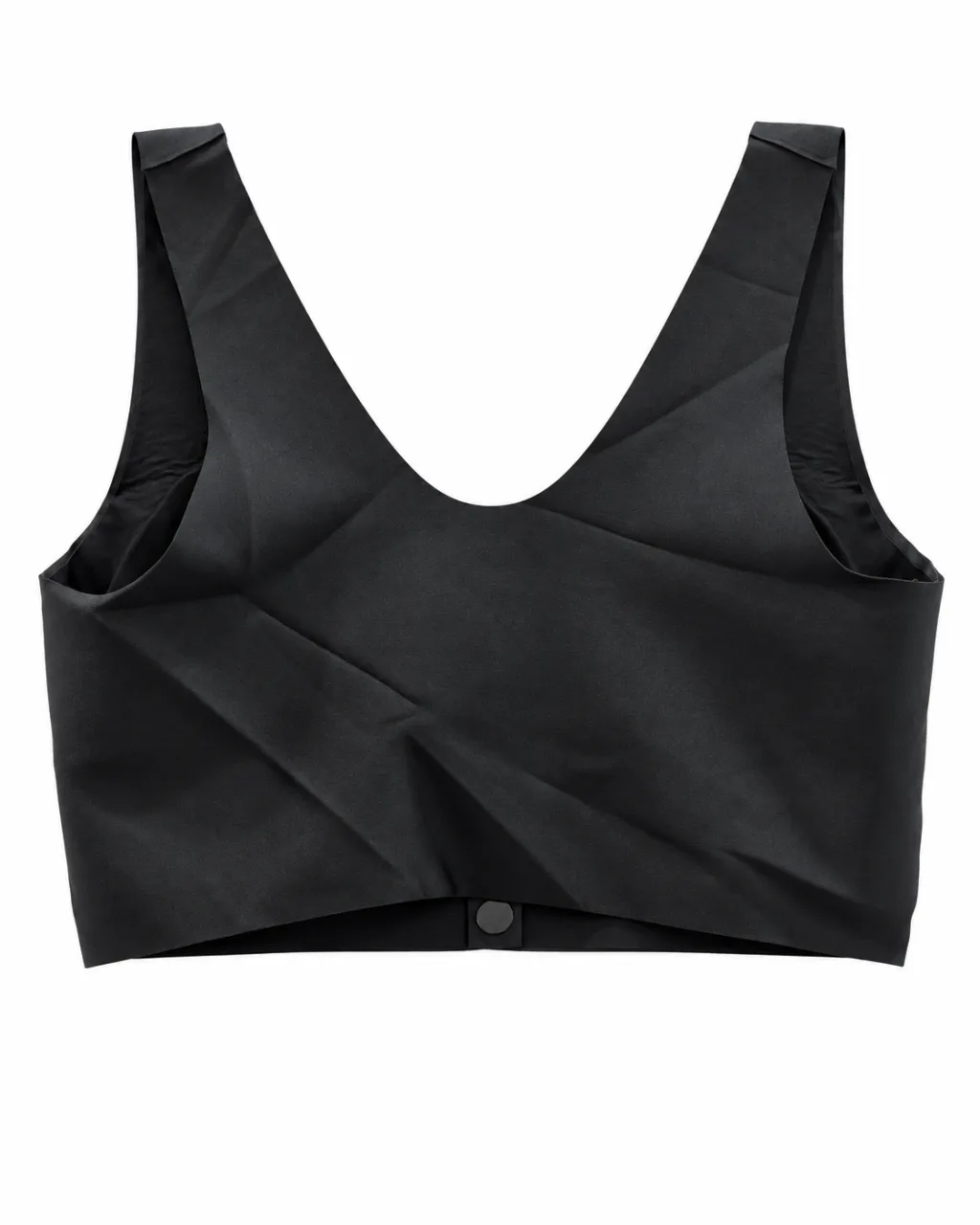 Front-Snap Bra with Wide Straps and Leaf-Pattern Cups