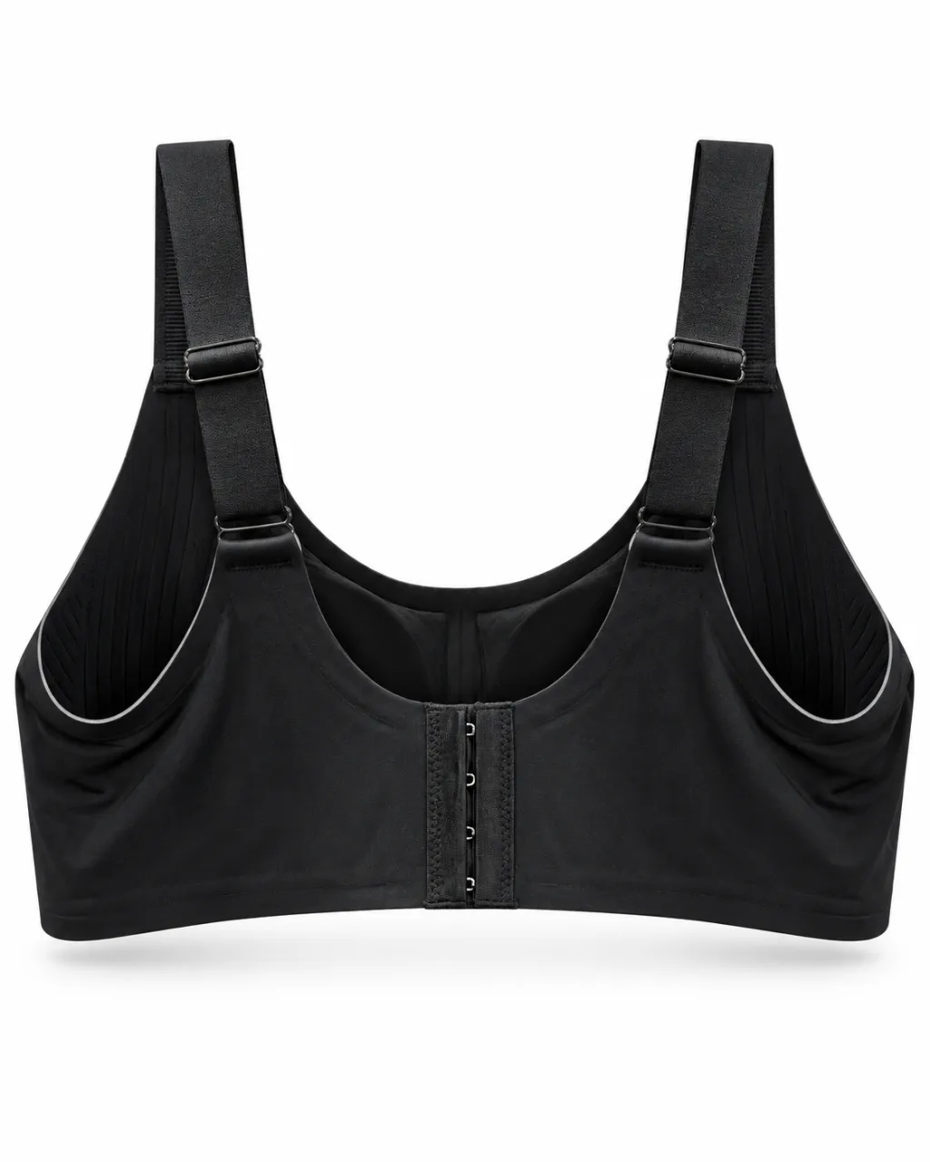 Women's Ribbed-Panel Full-Cup Bra with Wide Straps