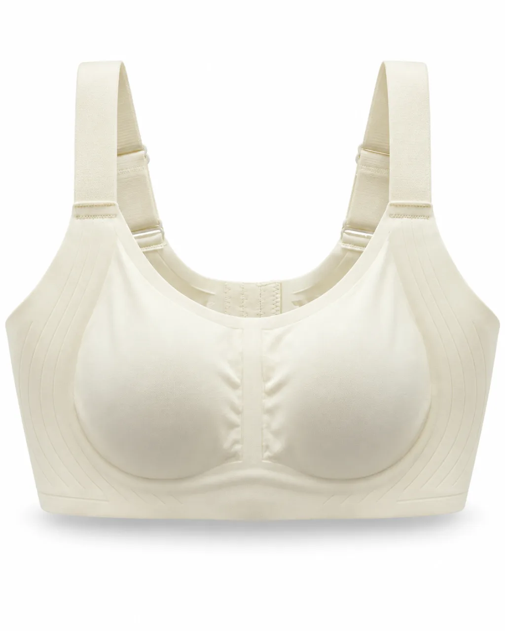 Women's Ribbed-Panel Full-Cup Bra with Wide Straps