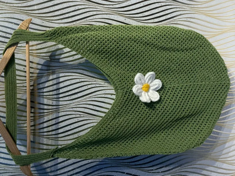 Woven Cutout Beach Bag