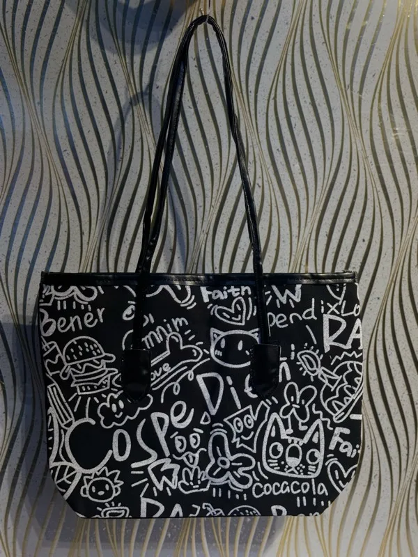 Graffiti Canvas Tote
