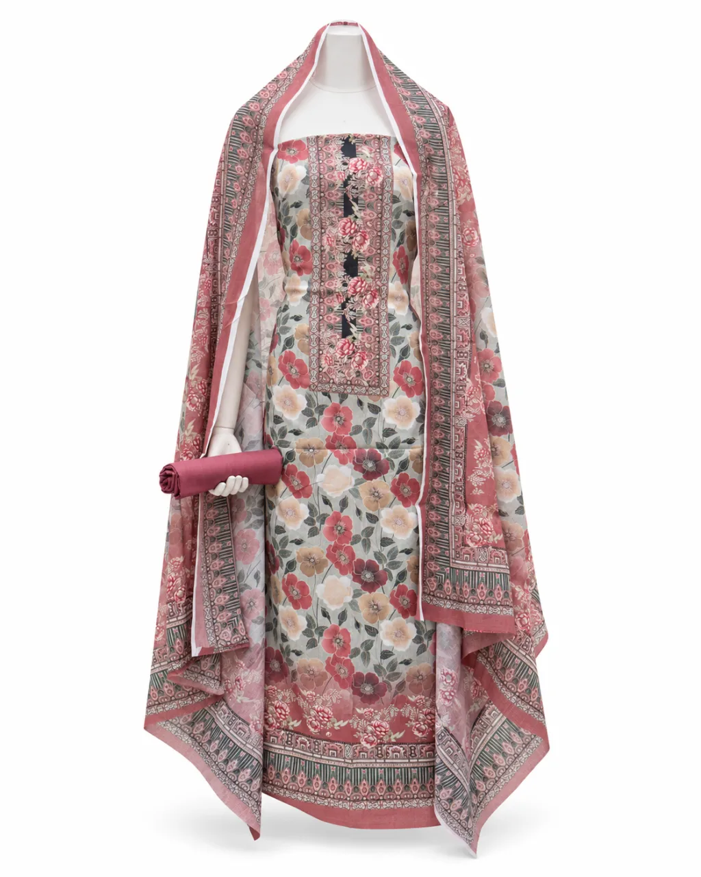 Zam Zam Coral Poppy Floral Panel