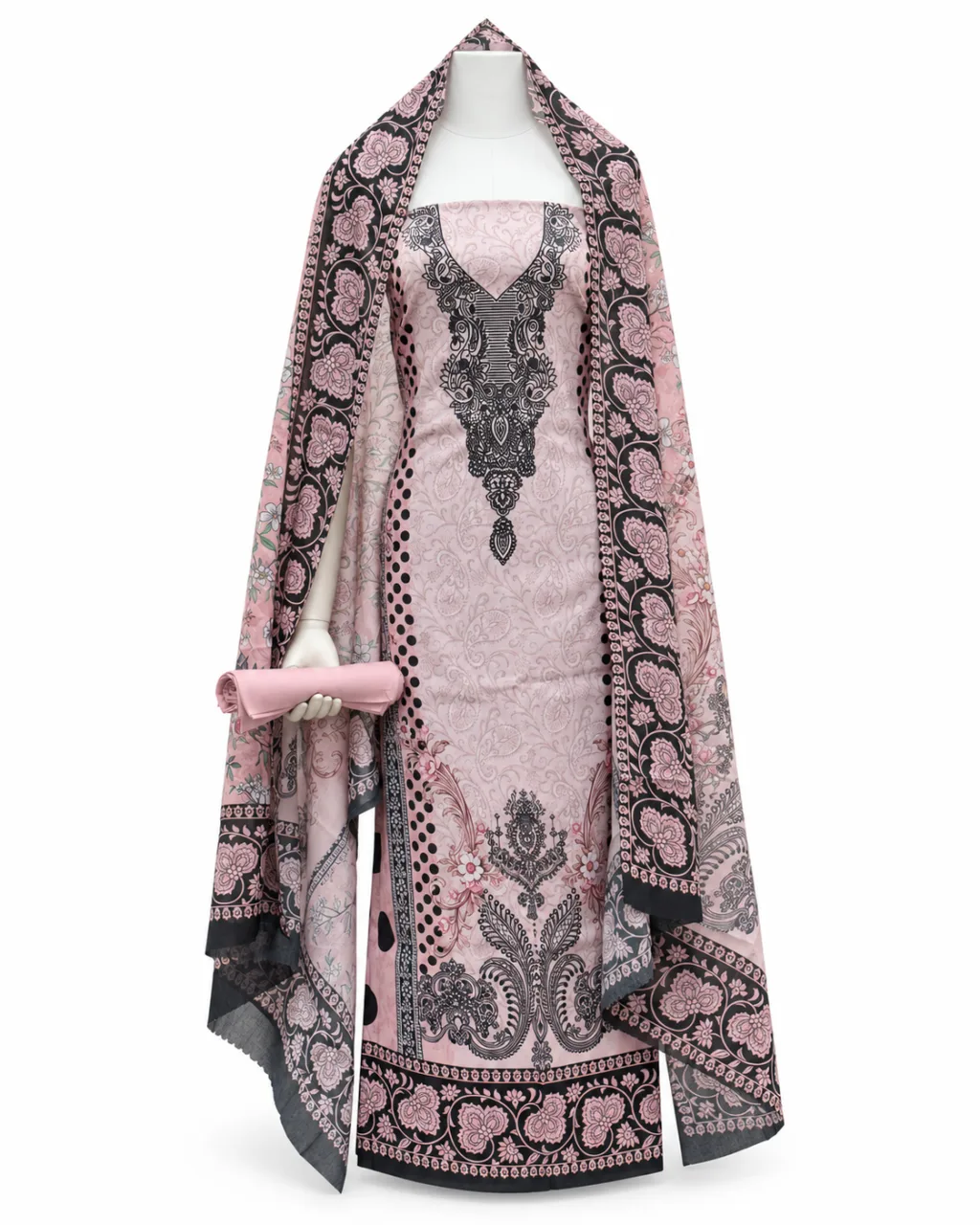Zam Zam Pink Paisley V Neck